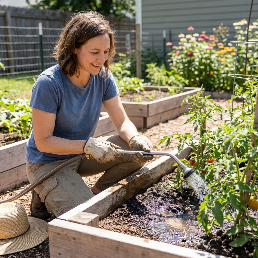 Raised Bed Watering Schedules for Summer Heat