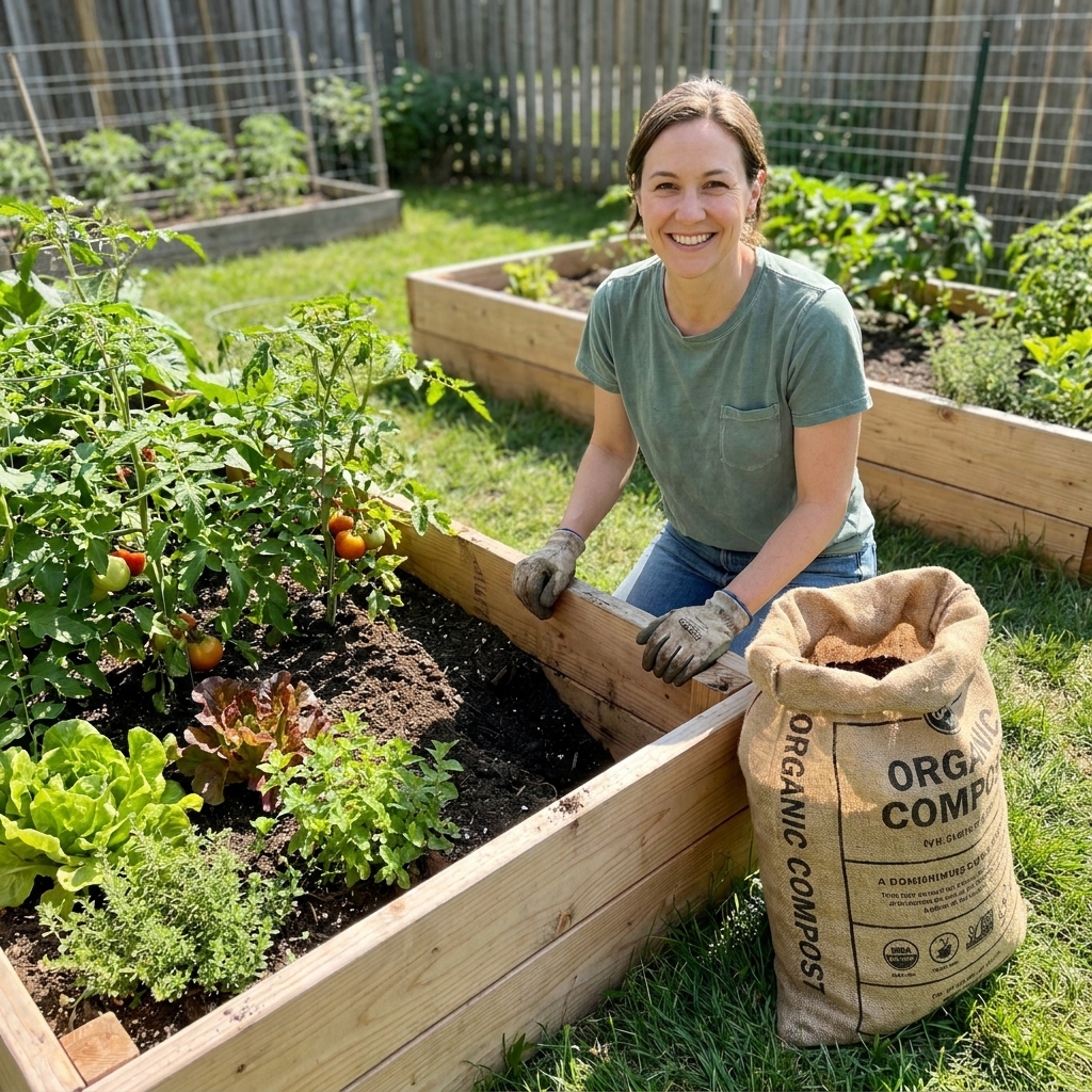 Topping Off Sunken Soil in Raised Beds Mid-Season