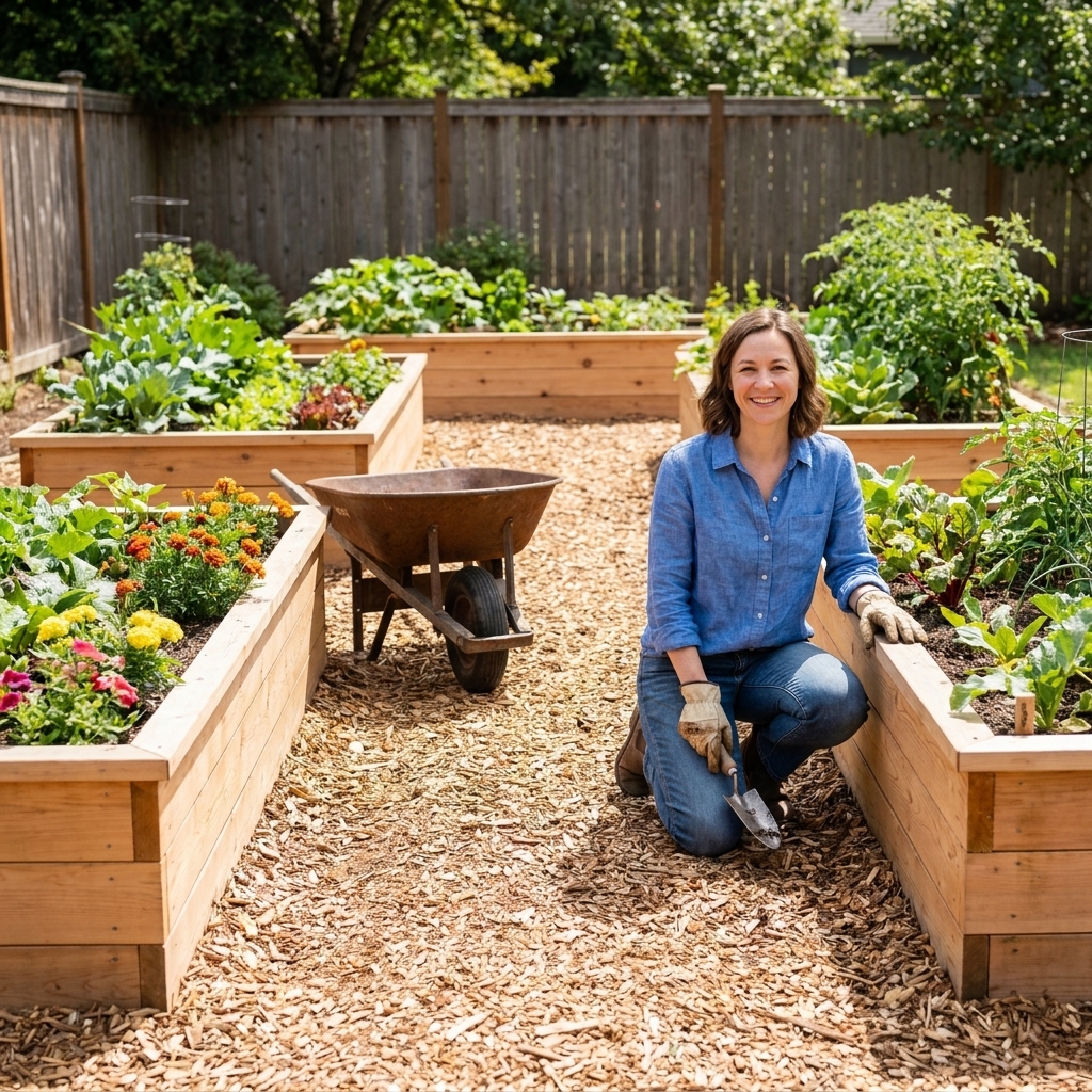 Raised Bed Spacing for Wheelbarrow Access