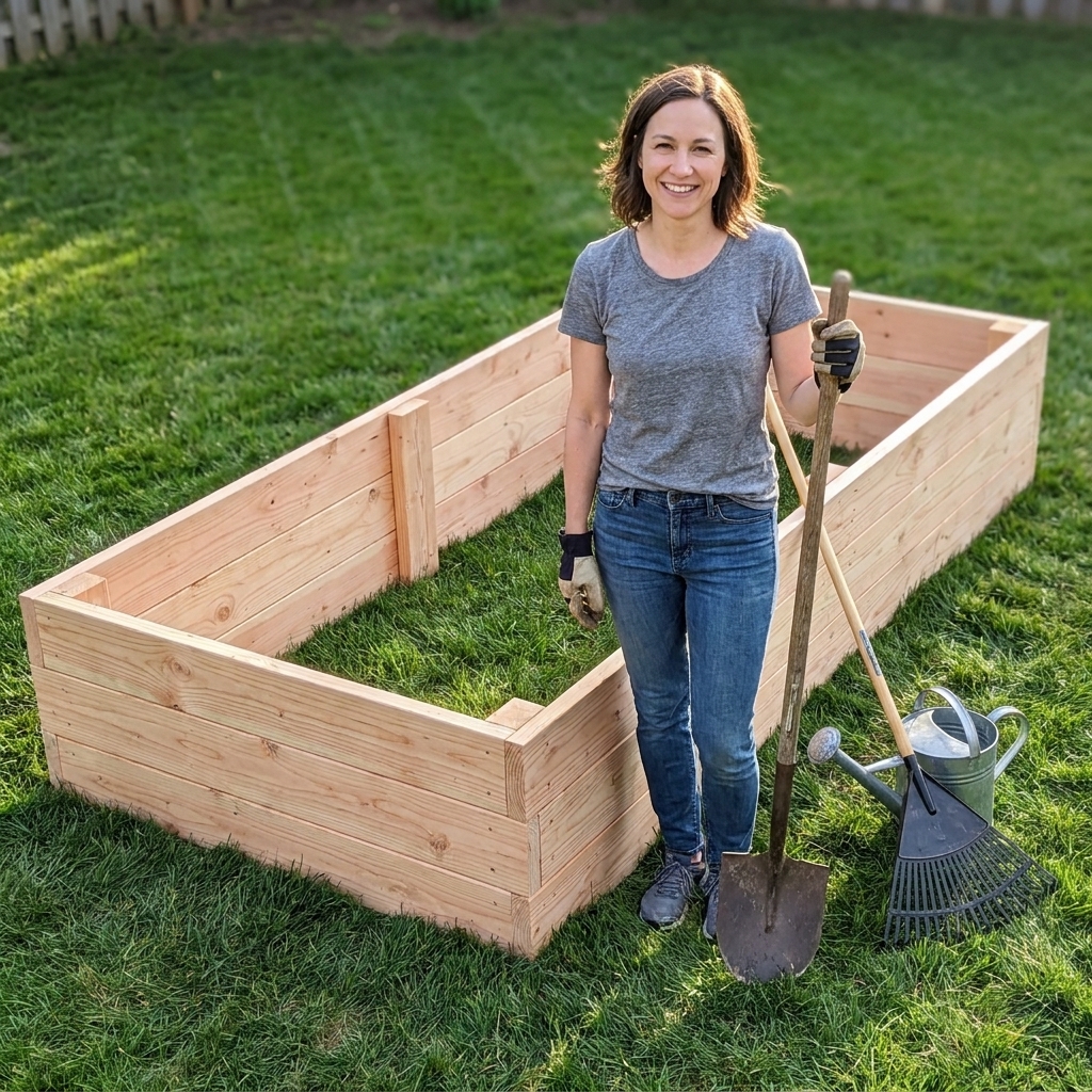 Build a Classic 4x8 Wooden Raised Bed