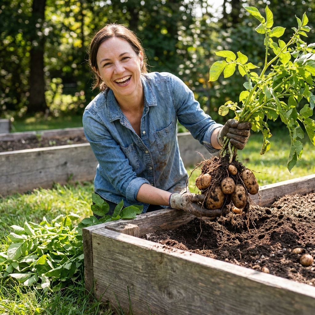 Harvesting and Curing Underground Storage Crops in Raised Beds