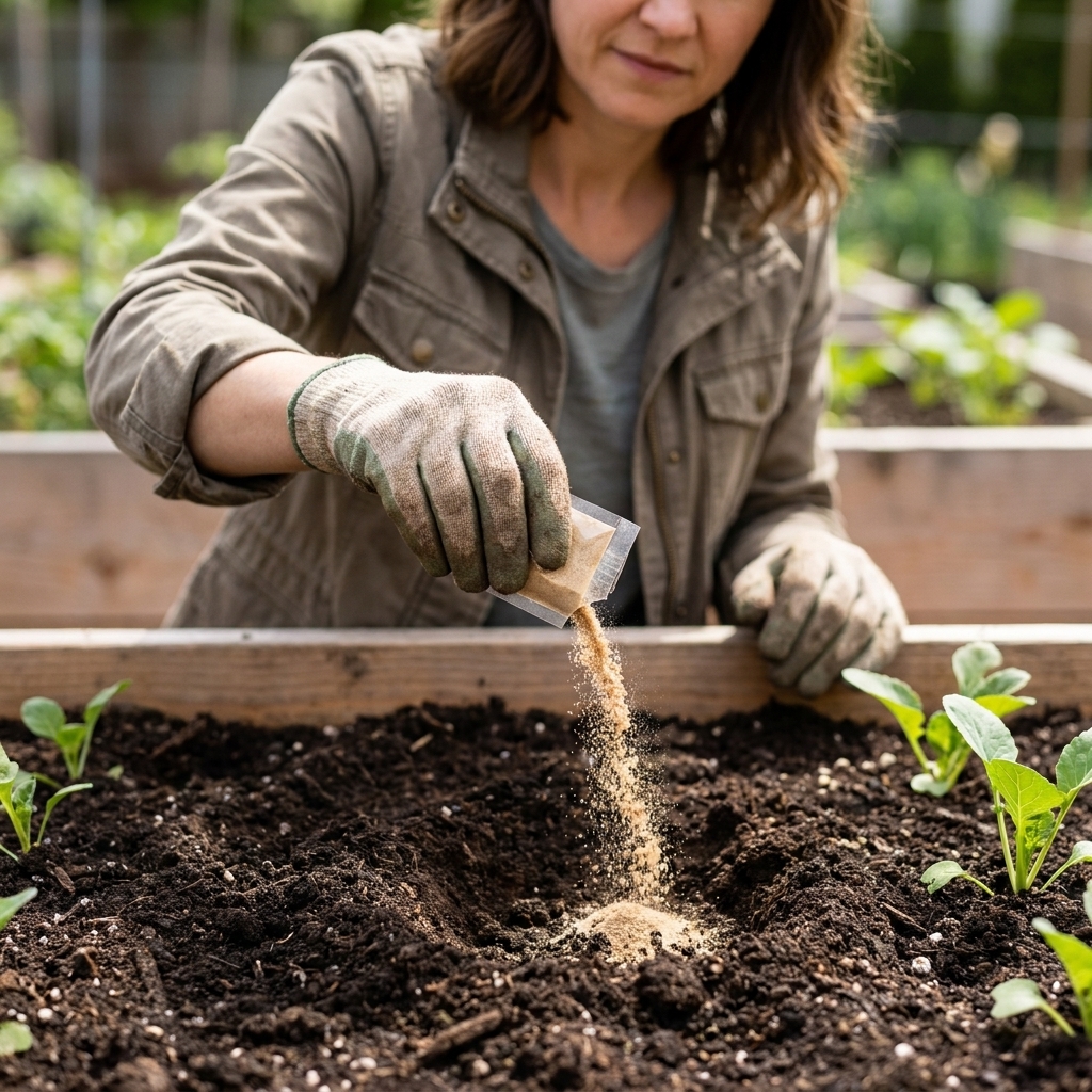 Inoculating Raised Bed Soil with Mycorrhizae
