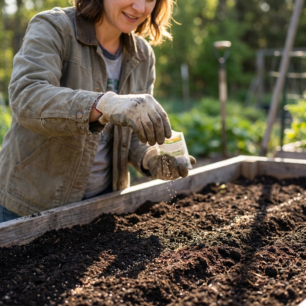 Direct Sowing vs. Transplanting in Raised Beds