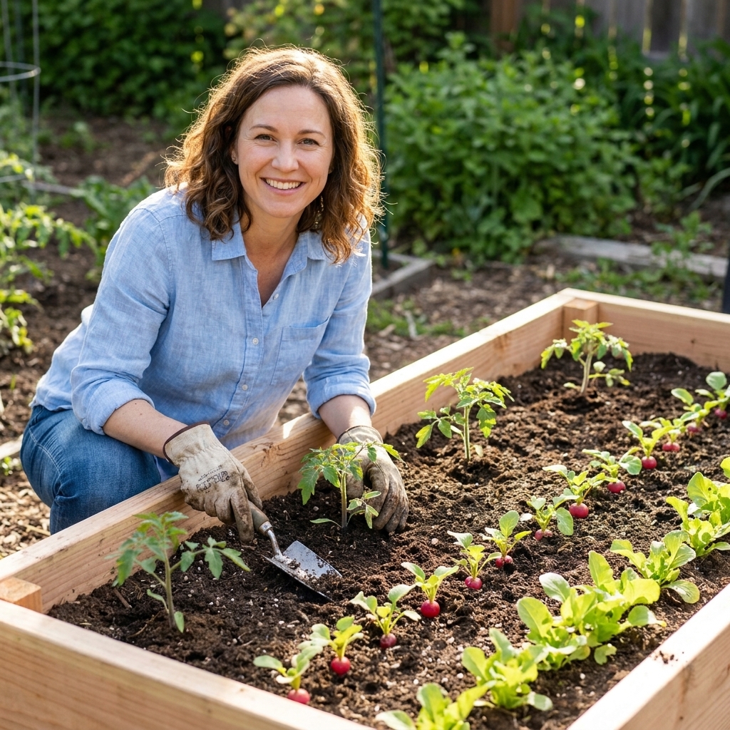 Interplanting Fast and Slow Crops in Raised Beds