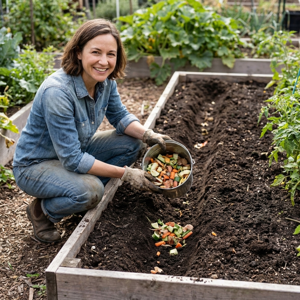 Trench Composting in Raised Beds