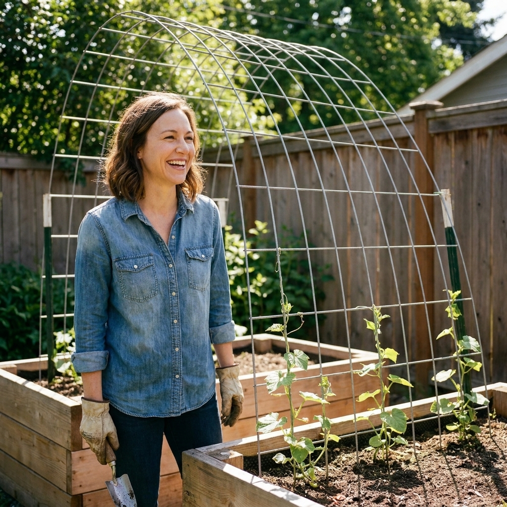 Cattle Panel Trellis for Raised Beds